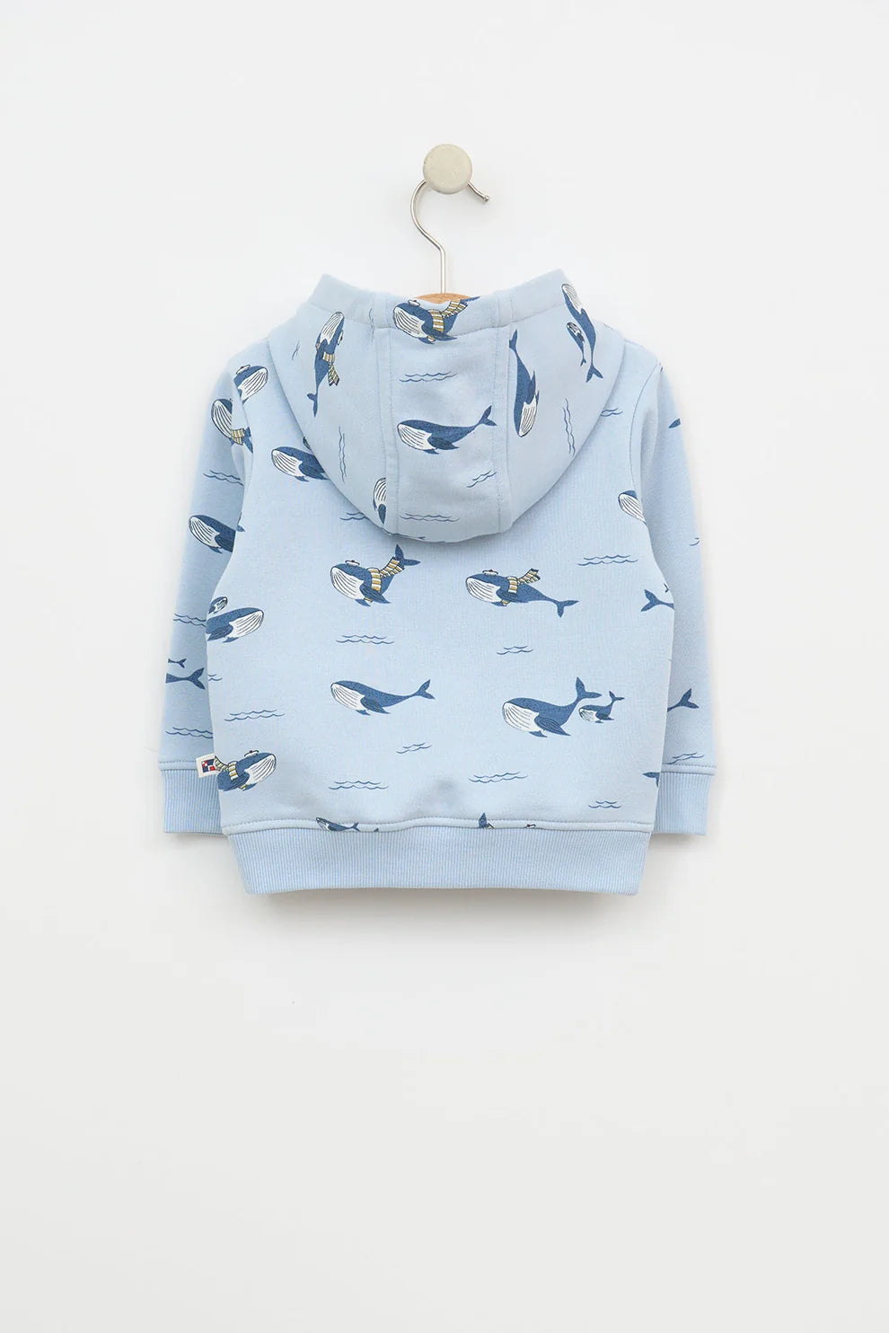 Batela Whale Printed Zip-up Sweatshirt
