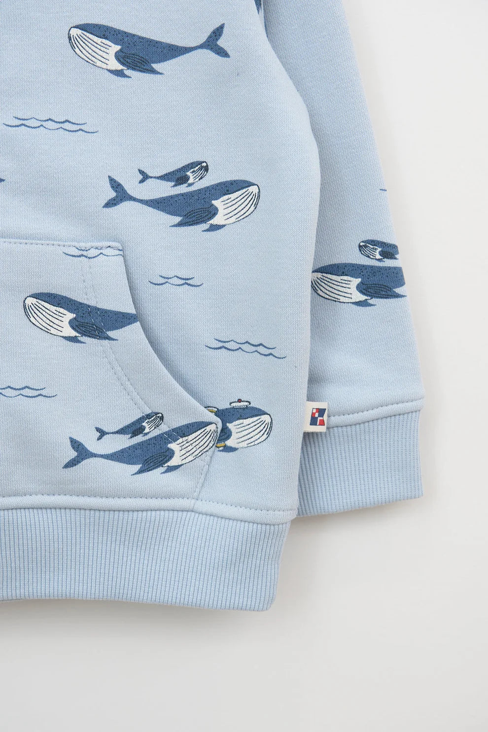 Batela Whale Printed Zip-up Sweatshirt