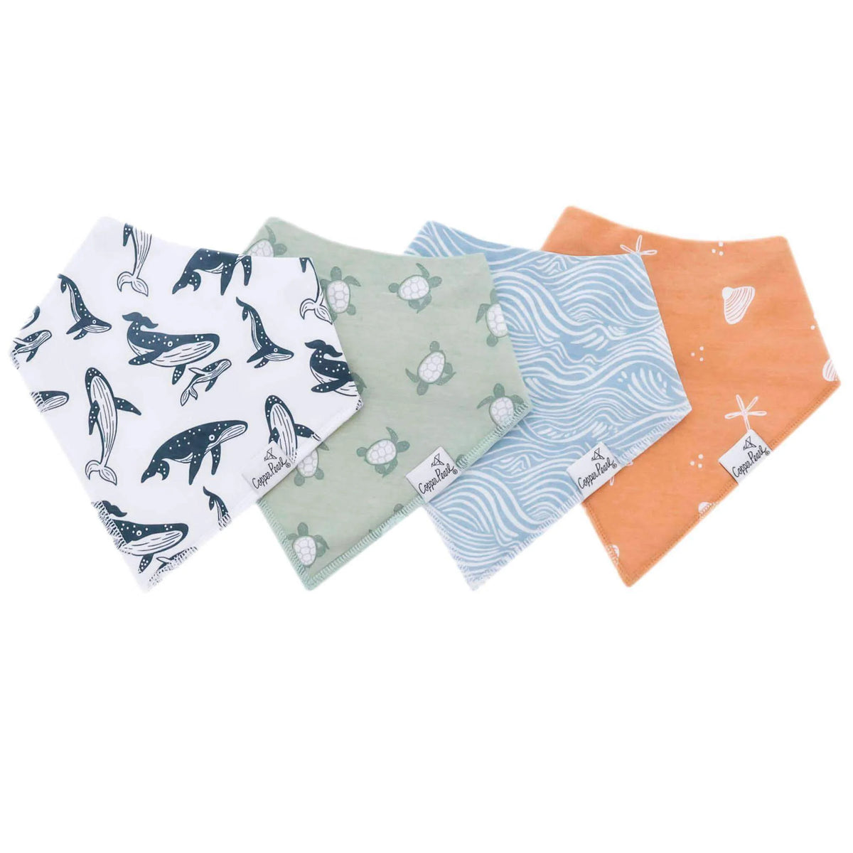 Copper Pearl 4 Pack Baby Bandana Bibs