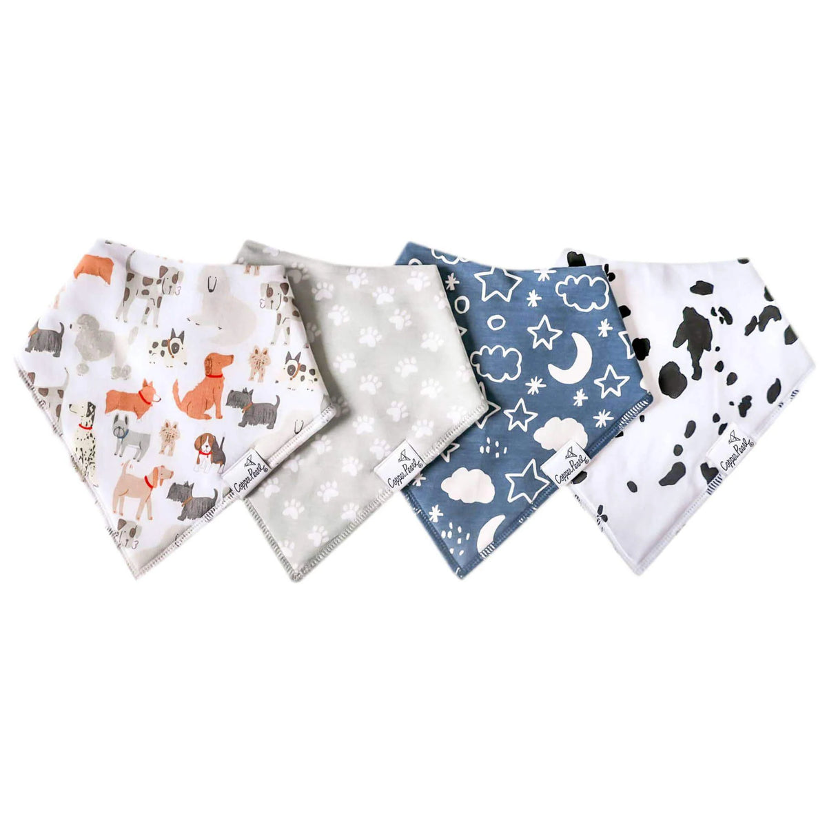 Copper Pearl 4 Pack Baby Bandana Bibs