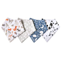 Copper Pearl 4 Pack Baby Bandana Bibs