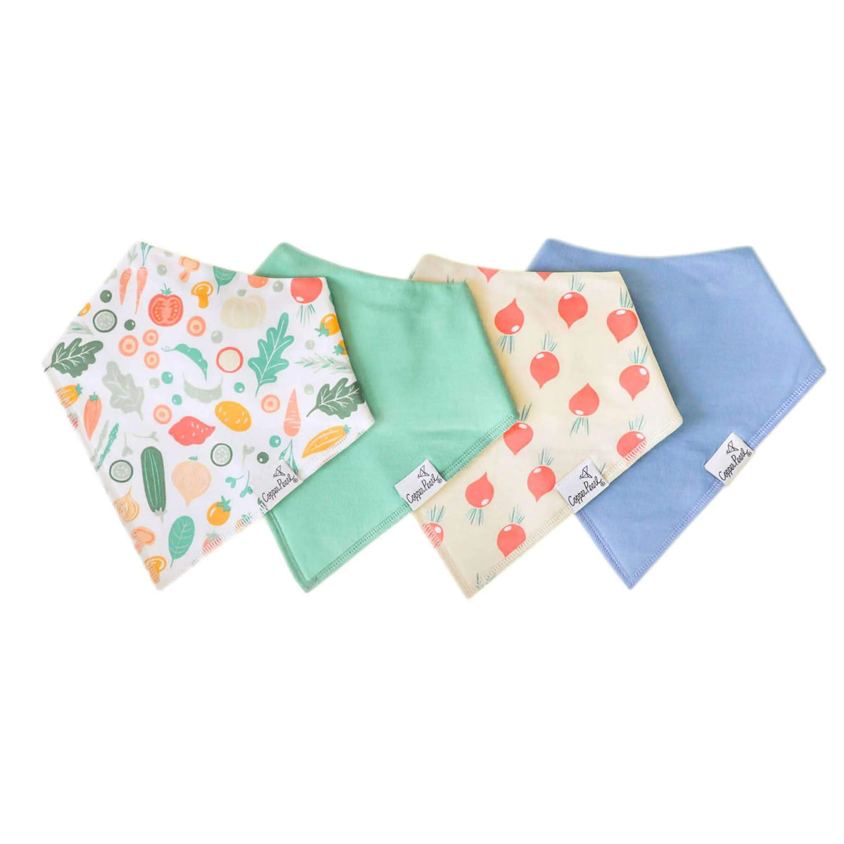 Copper Pearl 4 Pack Baby Bandana Bibs