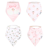Copper Pearl 4 Pack Baby Bandana Bibs