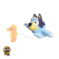 TOMY Toomies Swimming Bluey Bath Toy with Seahorse