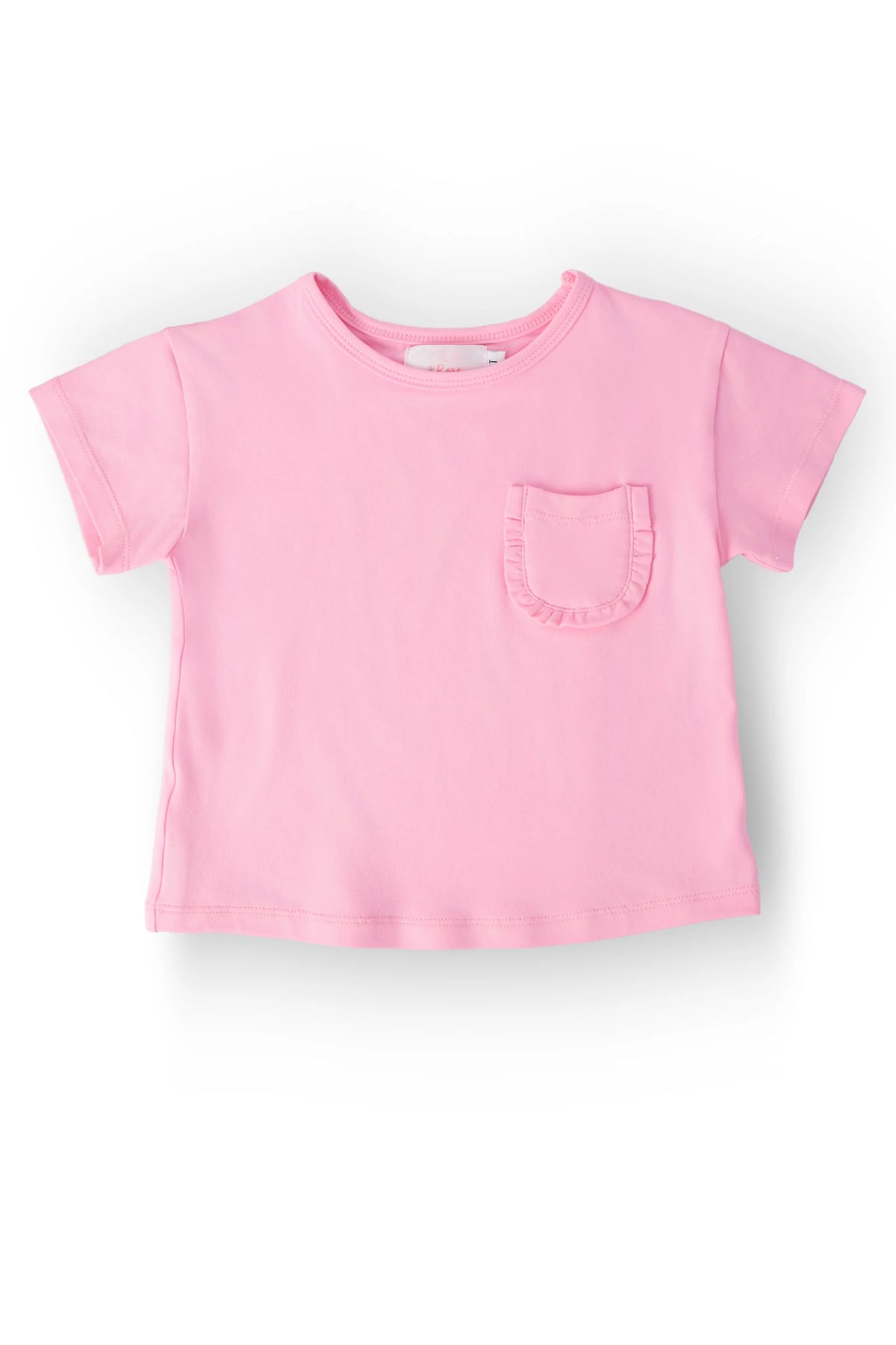 Mila & Rose Bubble Gum Pink Ruffle Pocket Tee