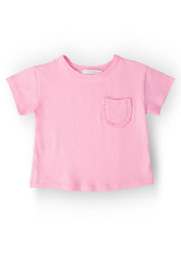 Mila & Rose Bubble Gum Pink Ruffle Pocket Tee
