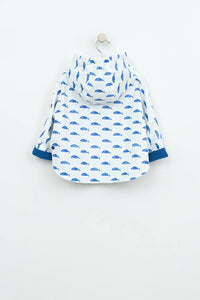 Batela - Baby Raincoat with Cotton Lining - Blue Fish