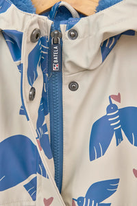 Batela Fleece Lined Hooded Coat with Seagulls