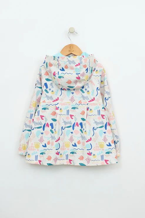 Batela Raincoat - white with Undersea Print