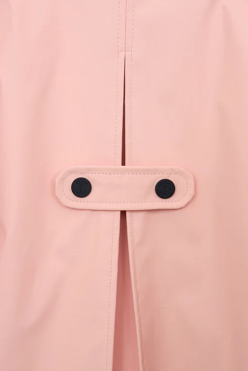 Batela Girls Raincoat with Anchor Buttons- Peach