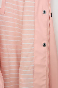 Batela Girls Raincoat with Anchor Buttons- Peach
