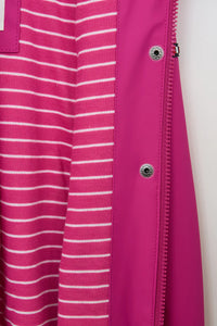 Batela Girls Raincoat with Anchor Buttons - Pink