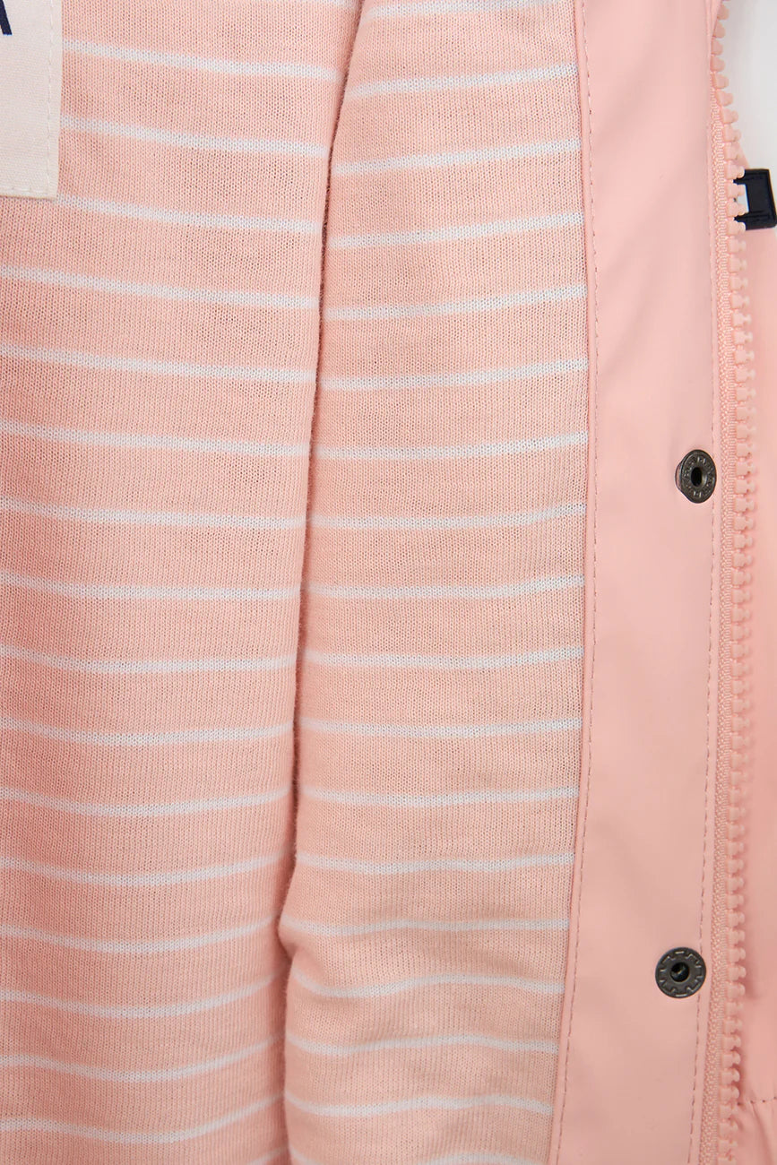Batela Baby Raincoat with Cotton Lining Anchor Button- Peach