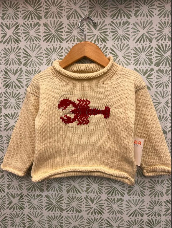 Claver Cream Lobster Sweater