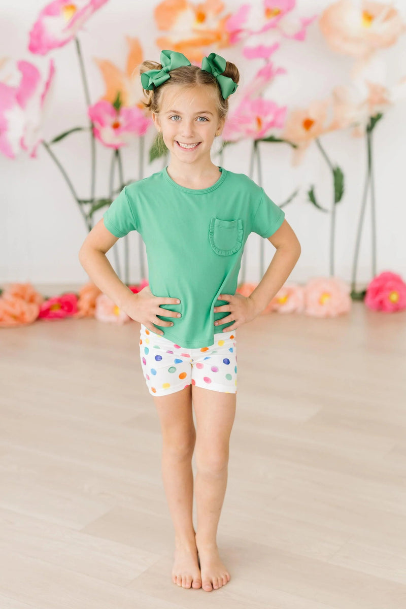 Mila & Rose Colorful Dots Twirl Shorts