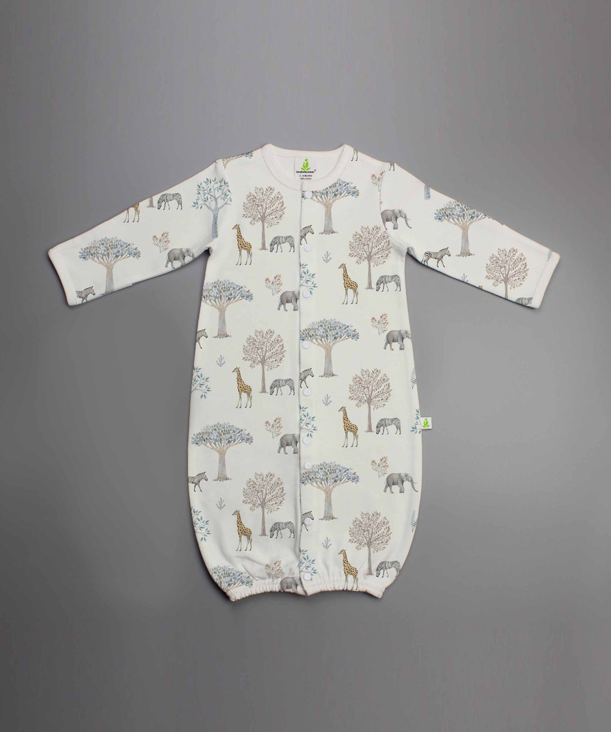Imababywear Forest Friends Covertible Sleepsuit