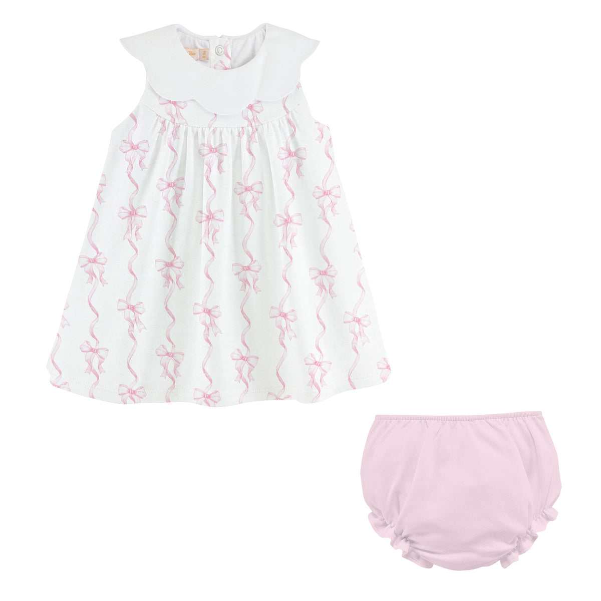 Baby Club Chic Coquette Bows Printed Dress with Collar