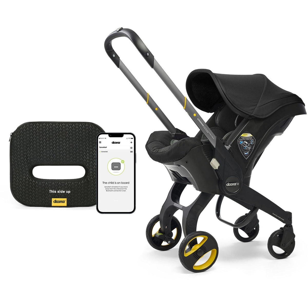car seat stroller doona Doona Baby Car Seat & Stroller SensAlert Bundle