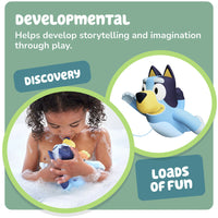 TOMY Toomies Swimming Bluey Bath Toy with Seahorse
