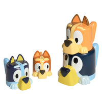 TOMY Toomies Bluey's Family Pourers featuring Chilli, Bandit, Bingo, and Bluey