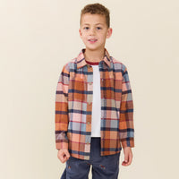 Blue Rooster Boys Long Sleeve Jack Shirt- Hayride Plaid