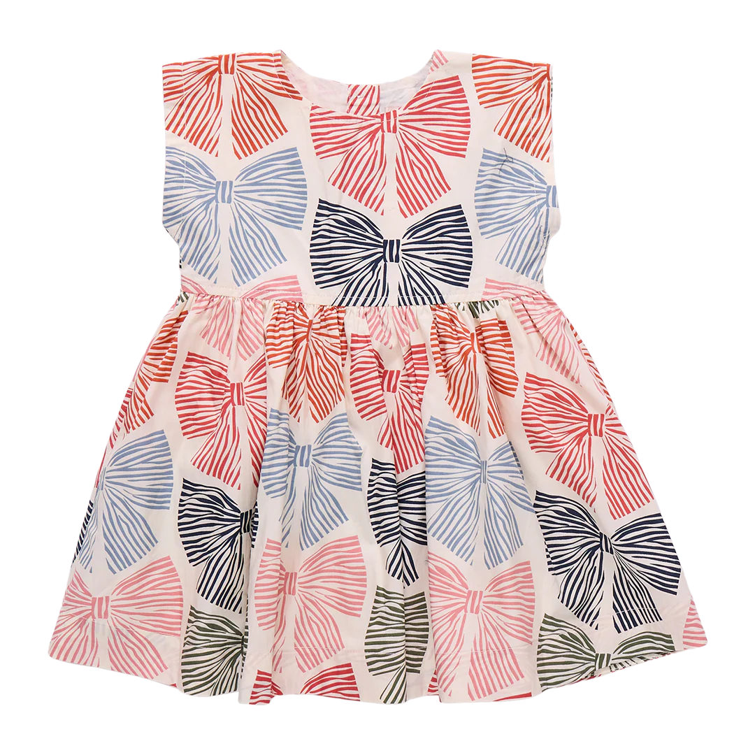 Pink Chicken Adaline Dress II Multi Striped Bows