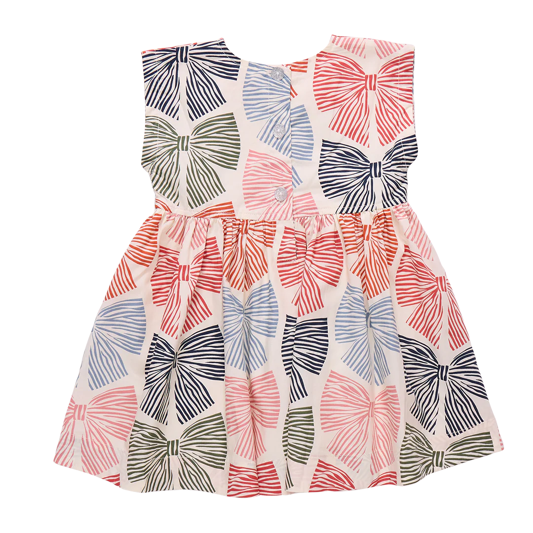 Pink Chicken Adaline Dress II Multi Striped Bows