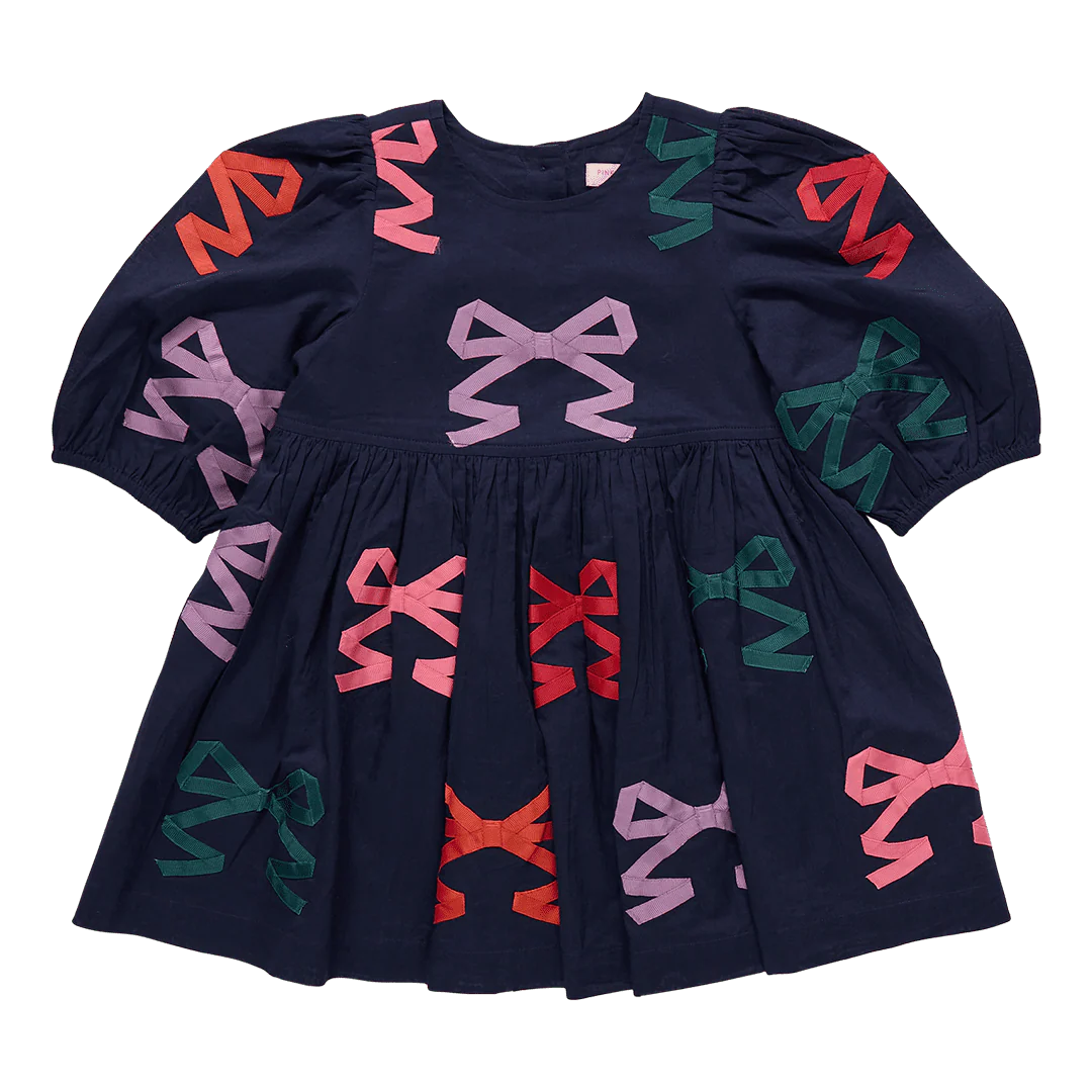 Pink Chicken Girls Brooke Dress II Multi Bow Applique