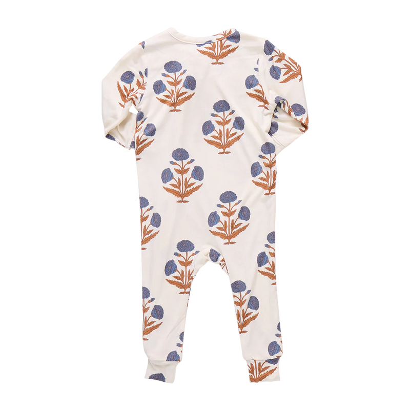 Pink Chicken Baby Ruffle Bamboo Romper II Dandelion