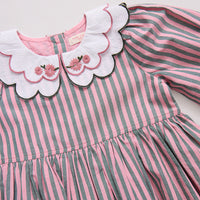 Pink Chicken Darcy Dress II Pink Green Stripe