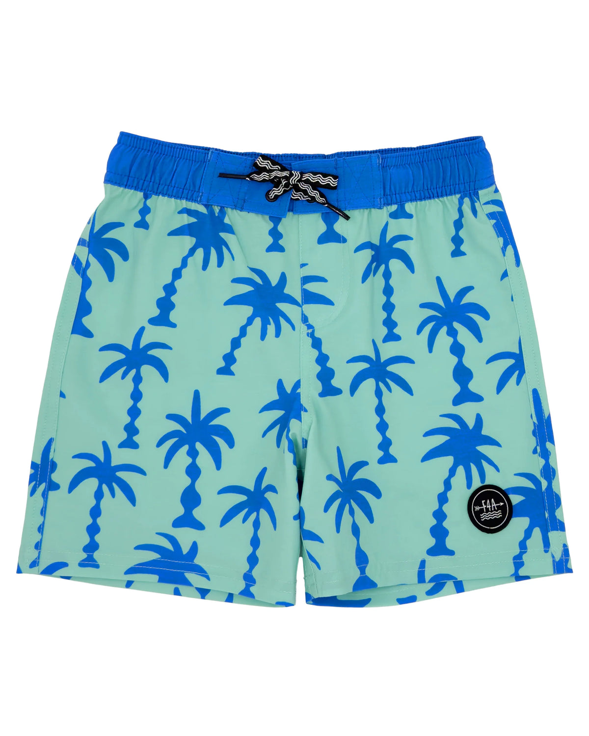 Feather 4 Arrow Wavy Palm Boardshort= Beachglass