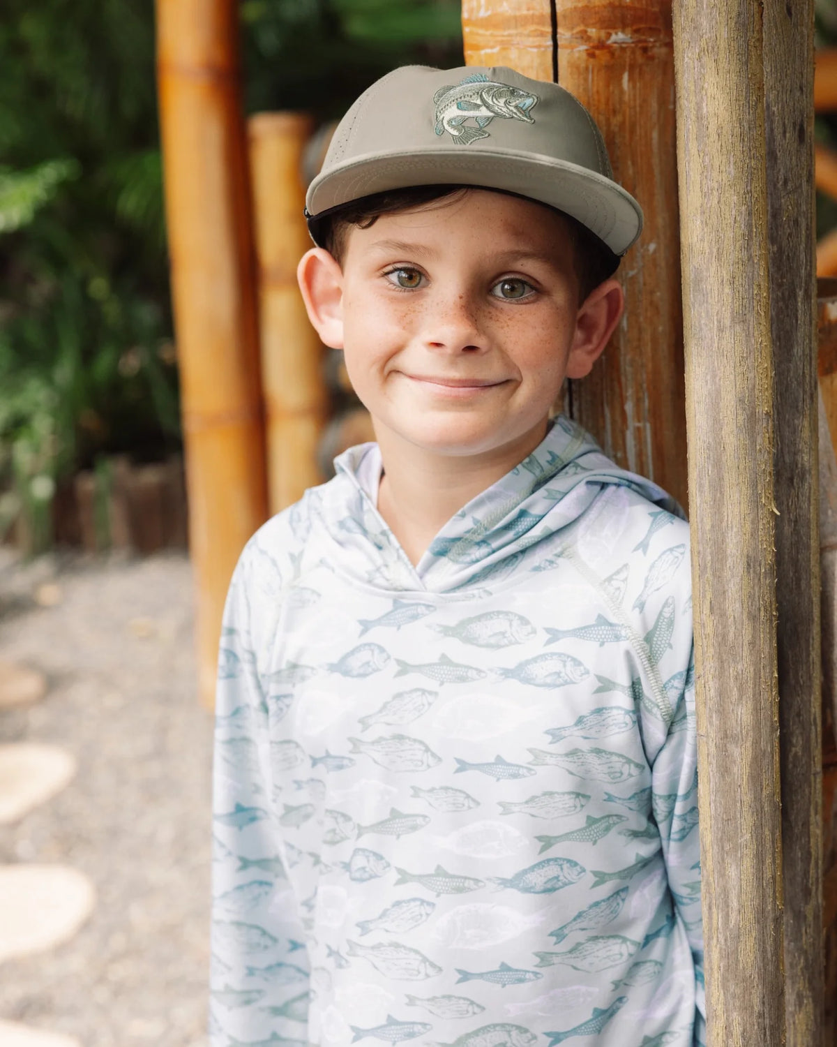 Feather 4 Arrow Snapback Hat- Fish- Lily Pad