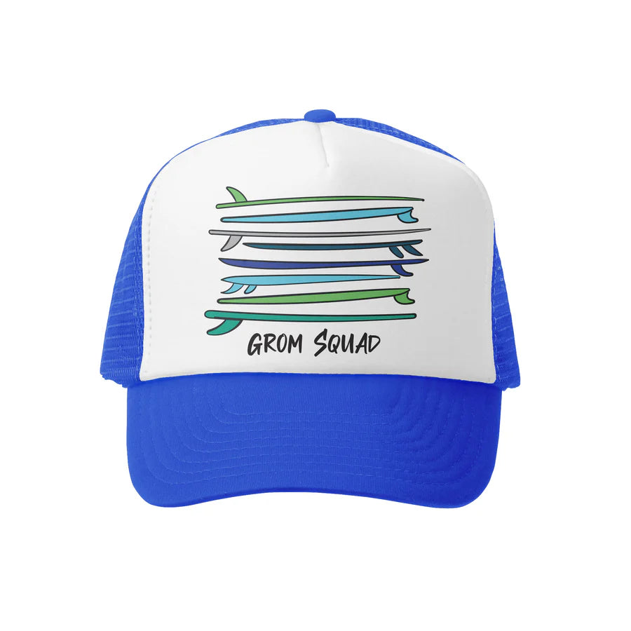 Grom Squad Trucker Hat - Grom Boards (blue/white)