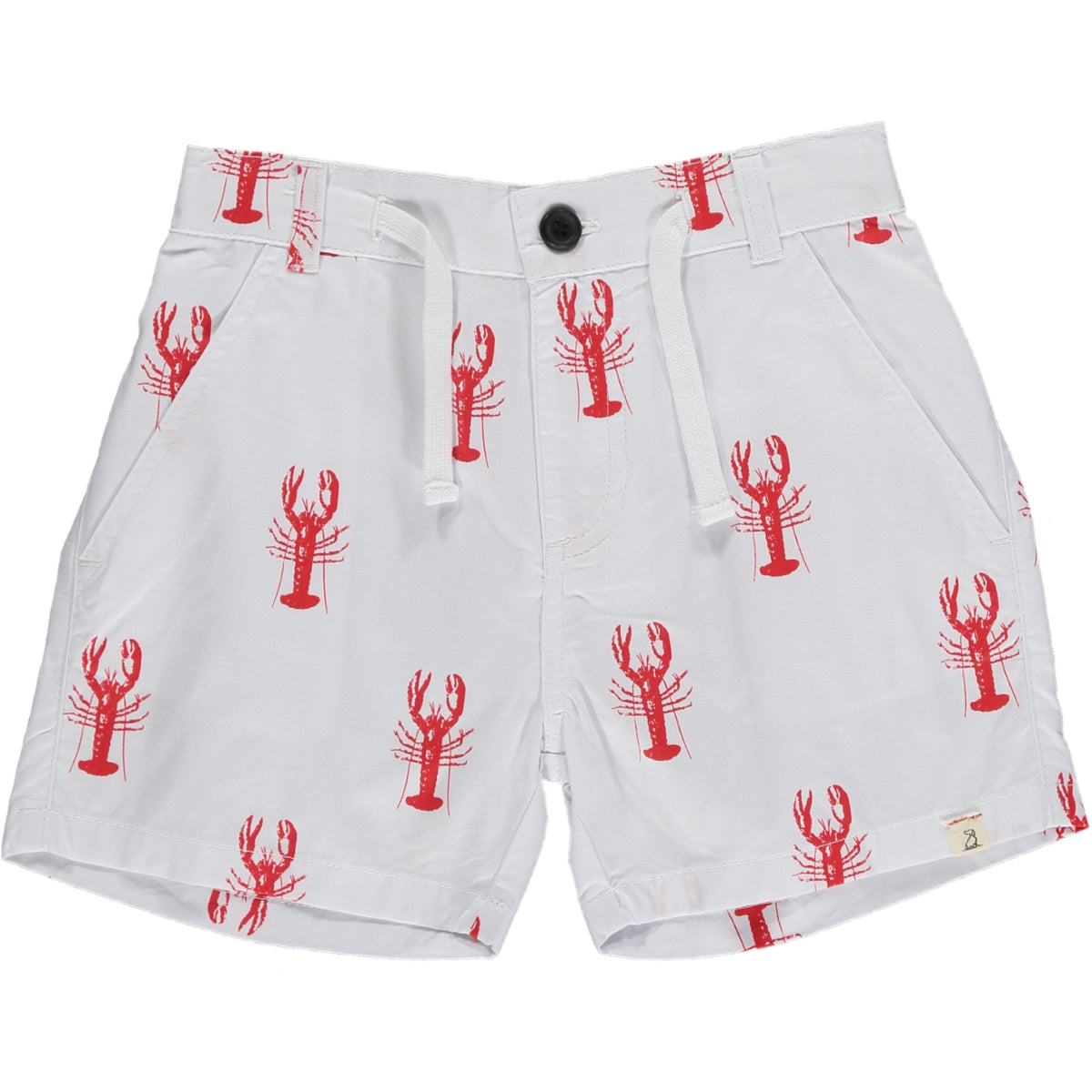 Me & Henry Mahalo White With Red Lobster Shorts