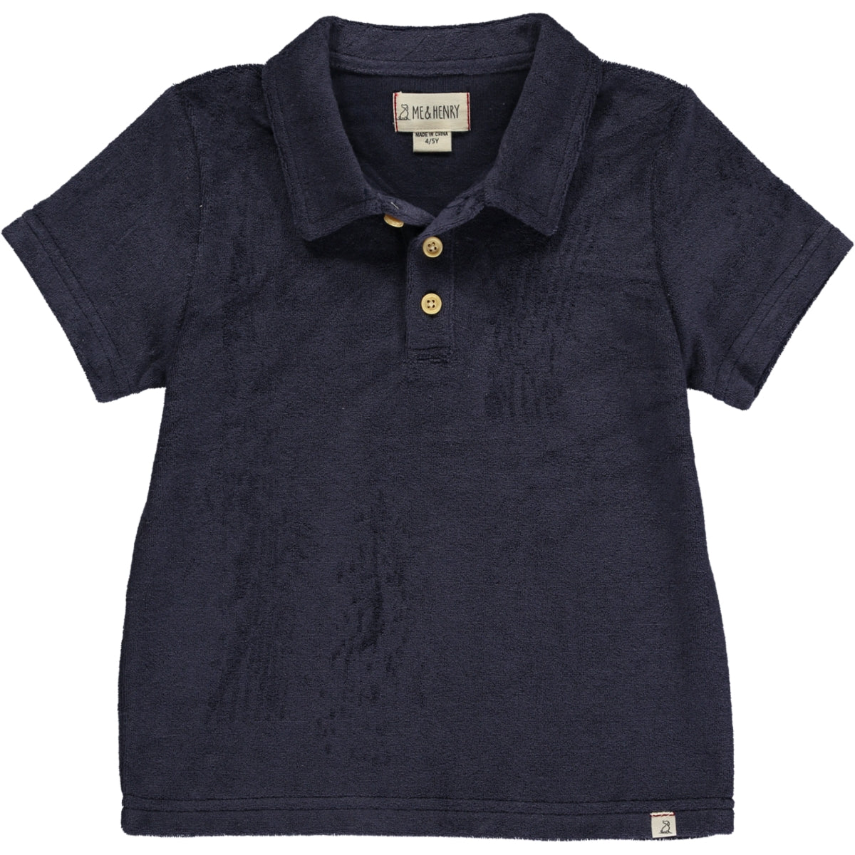 Me & Henry Watergate Terry Towelling Polo Navy Terry Towelling Polo