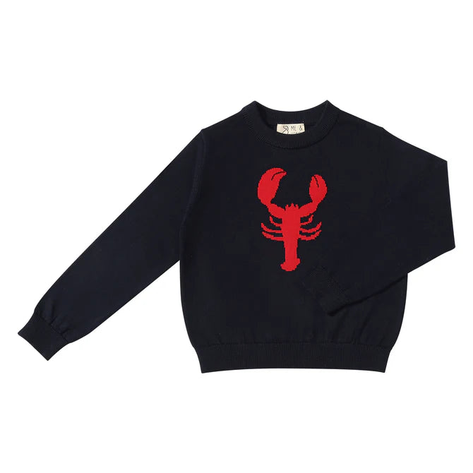 Me & Henry Snappy Navy Lobster Sweater