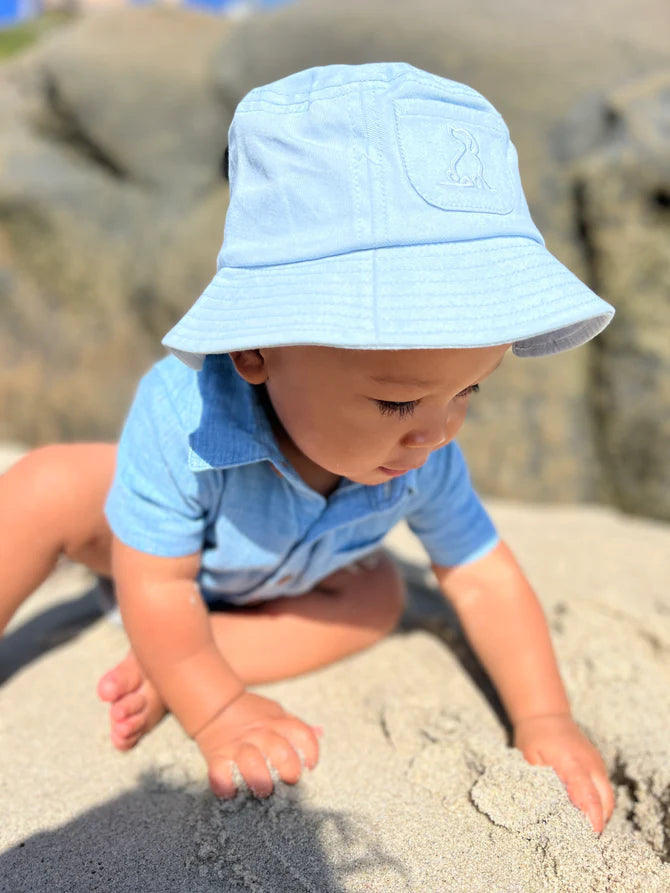 Me and Henry Fisherman Pal Blue Twill Bucket Hat