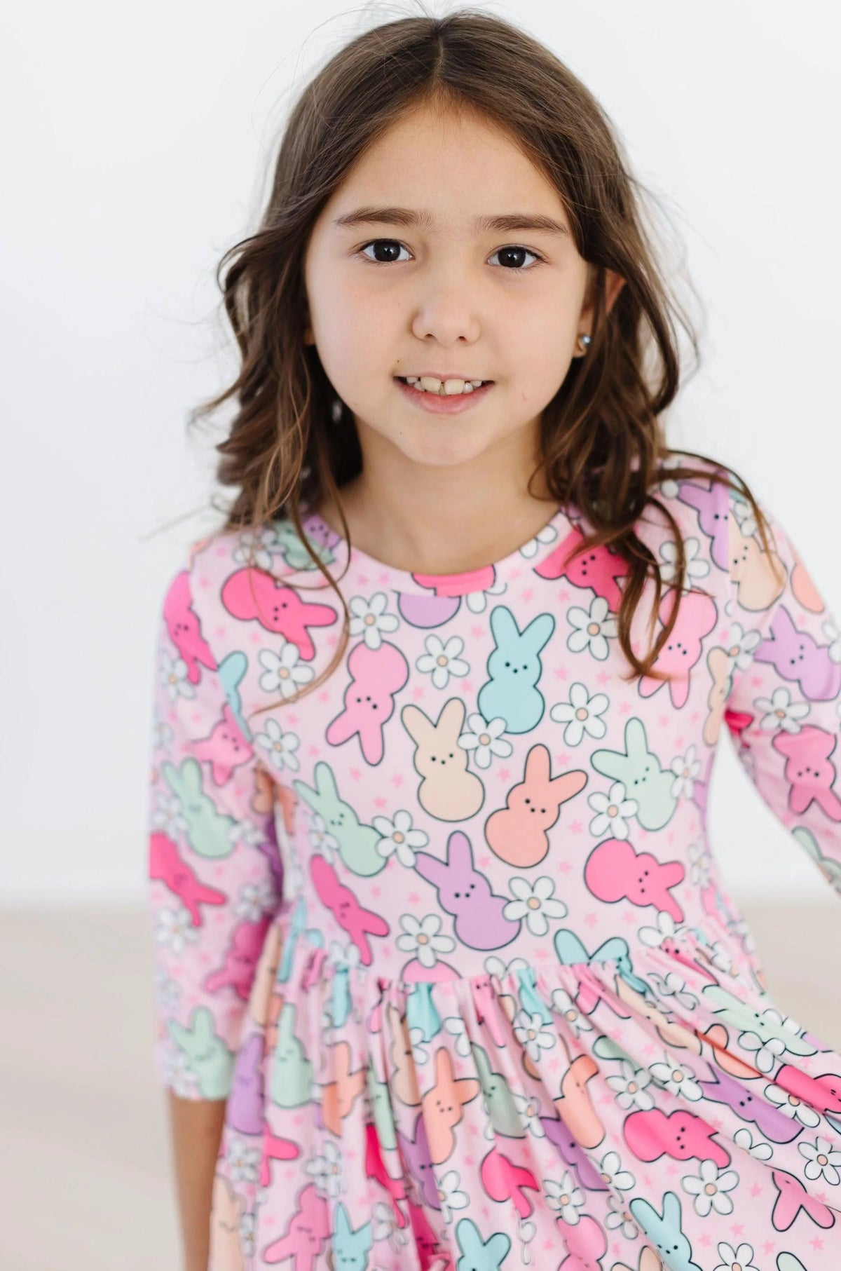 Mila and Rose Hangin with My Peeps 3/4 Sleeve Pocket Twirl Dress