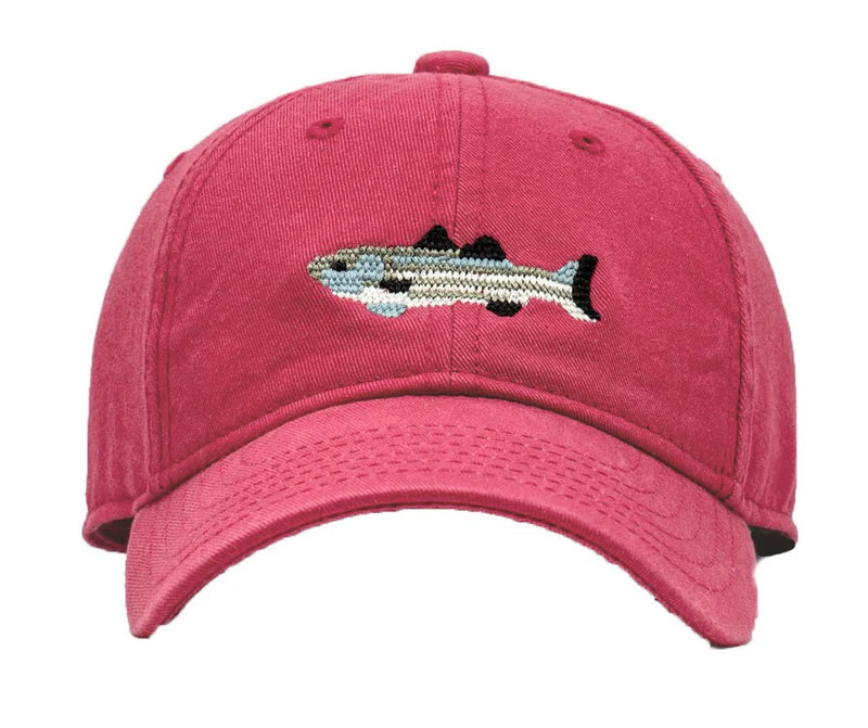 Harding Lane Kids Striped Bass Baseball Hat - Weathered Red