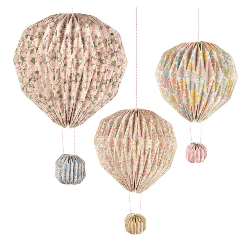 Meri Meri X Liberty 3 Piece Origami Balloon Decorations