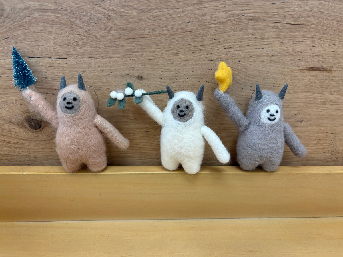 One Hundred 80 Degrees Adominable Snowman Ornaments