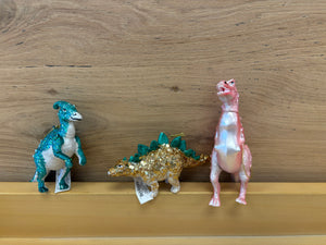 Creative Co-Op Resin Glitter Dinosaur Ornament - 3 Options
