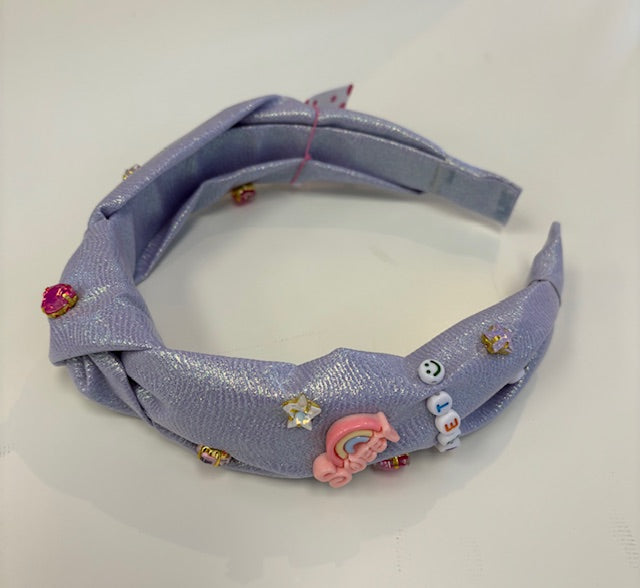 Bari Lynn Purple Shimmer Charm Headband