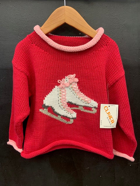 Claver Pink Ice Skate Sweater