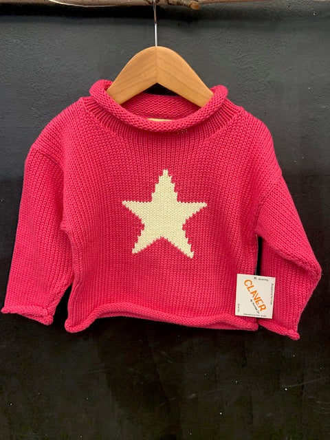 Claver Pink Star Sweater