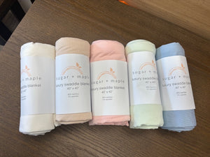Sugar and Maple Luxury Swaddle Blanket