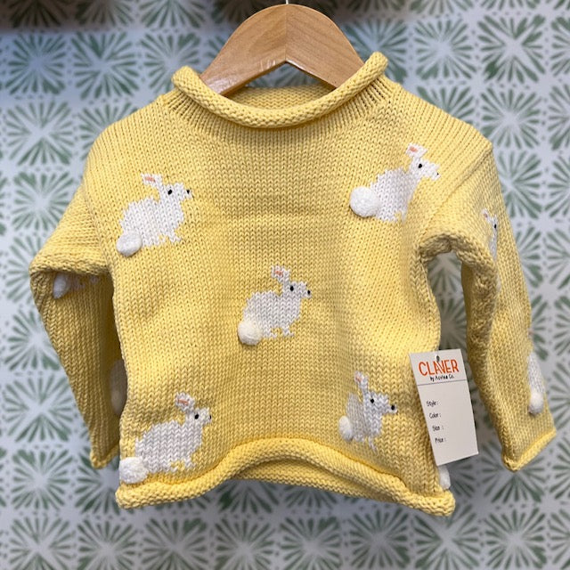 Claver Baby Yellow Bunnies Sweater