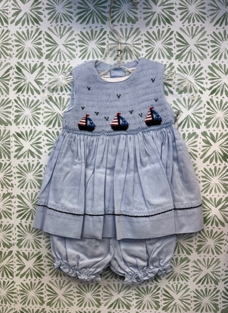 Carriage Boutiques Hand Smocked Sailboats Baby Girl Dress – Baby Go Round,  Inc
