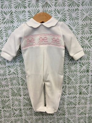 Baby Club Chic English Knot Smocked Collared Footie