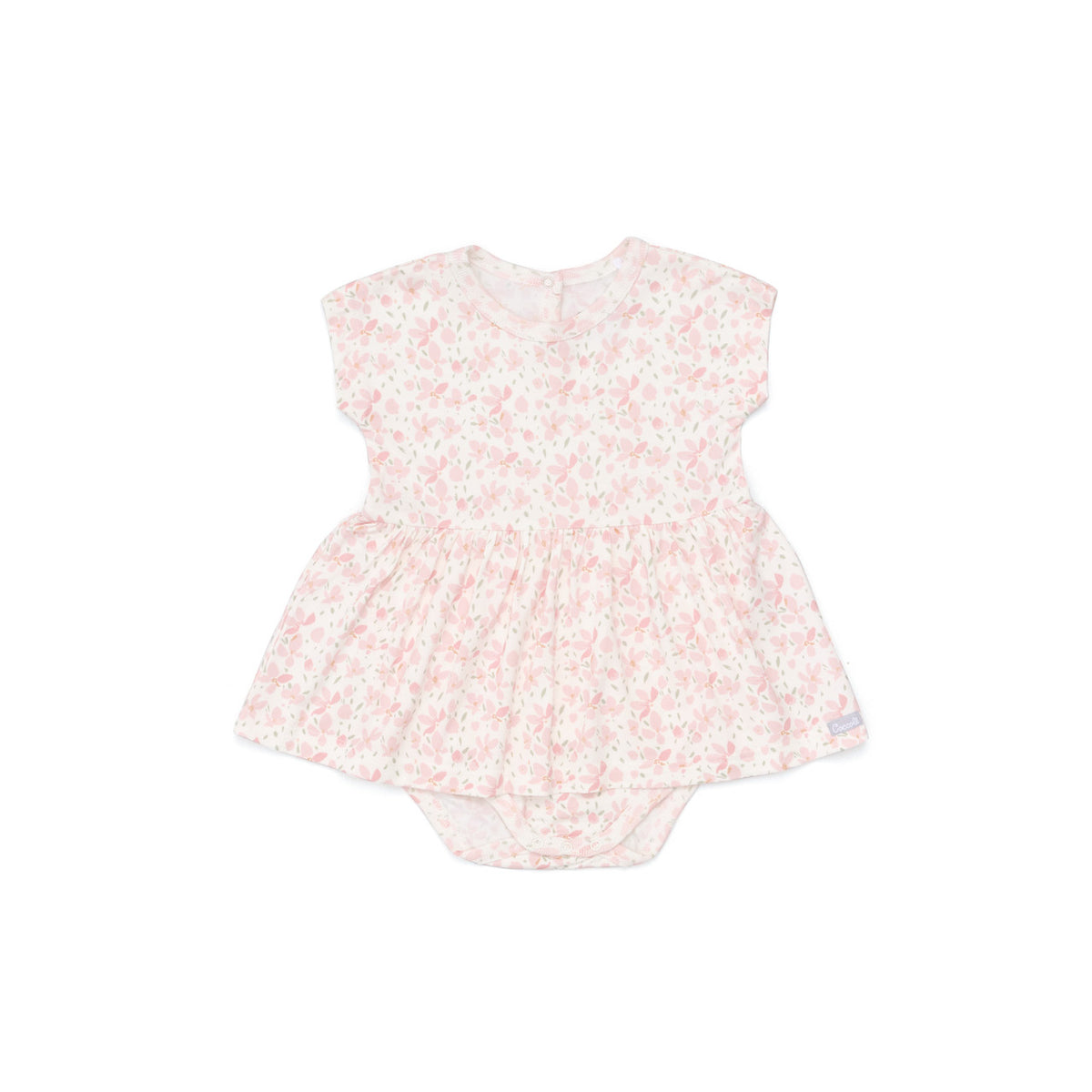 Coccoli Infant Girl Modal Romper-Florals on Cream